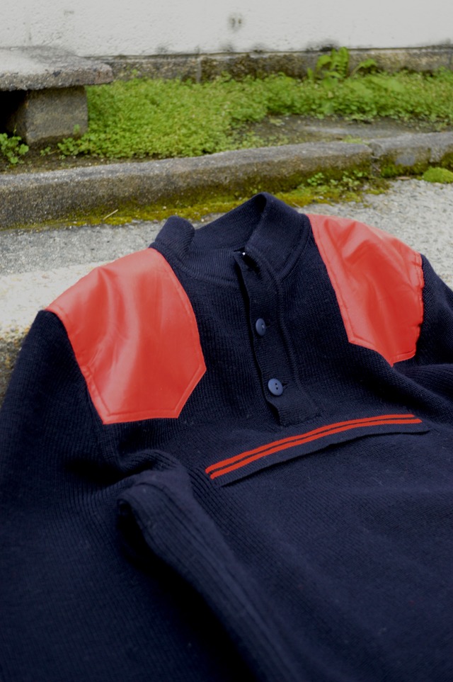 Subalpino 70s-80s Dead Stock Old Anorak Command Sweater Vergine Wool Made in Italy スパルピーノ社 1980 ユーロ古着 オールドコマンドセーター アノラックニット