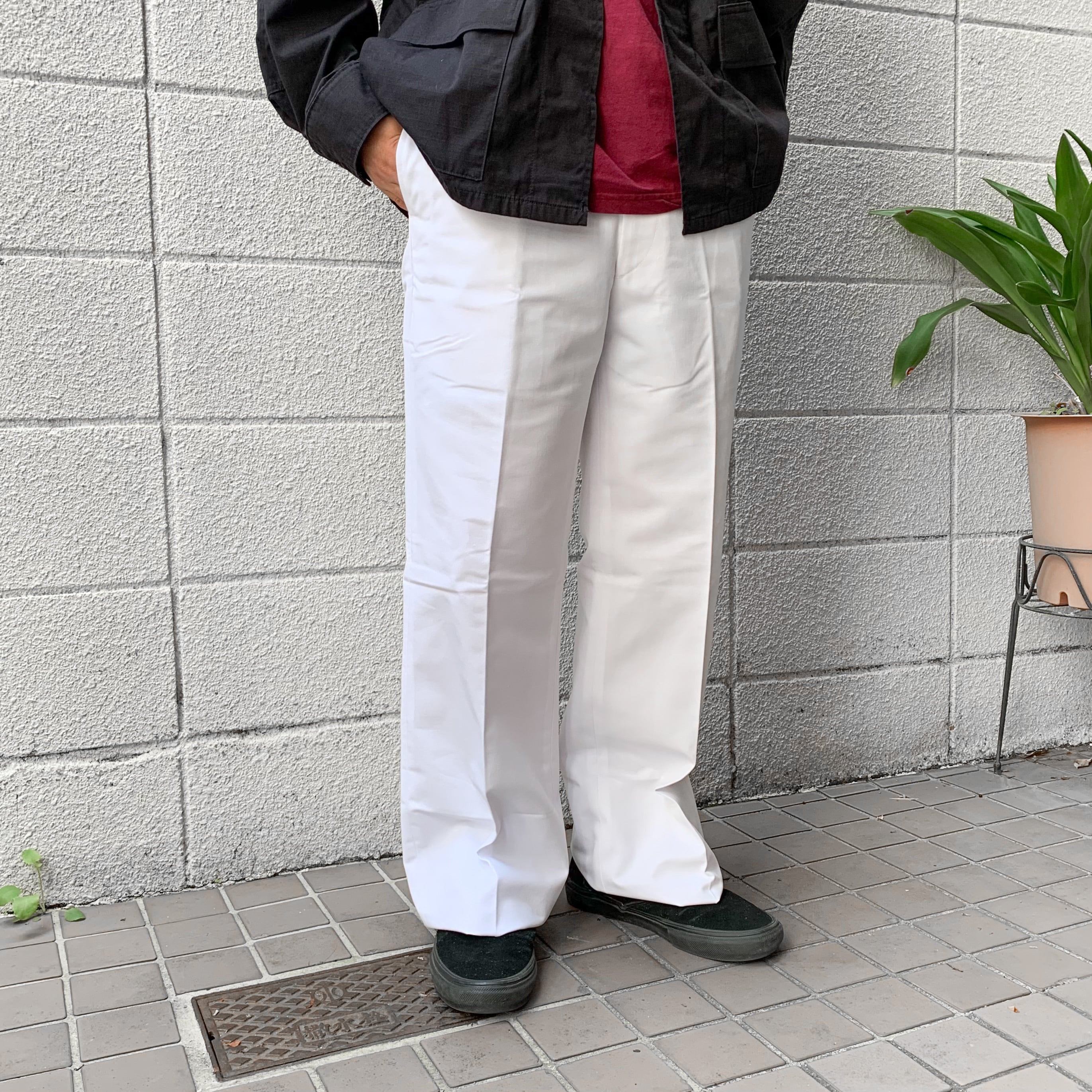 DEADSTOCK 90's US Navy WHITE SHADE 3053 Sailor Pants 31R / アメリカ軍 海軍 DSCP  フレア セーラーパンツ ミリタリー デッドストック ヴィンテージ 古着