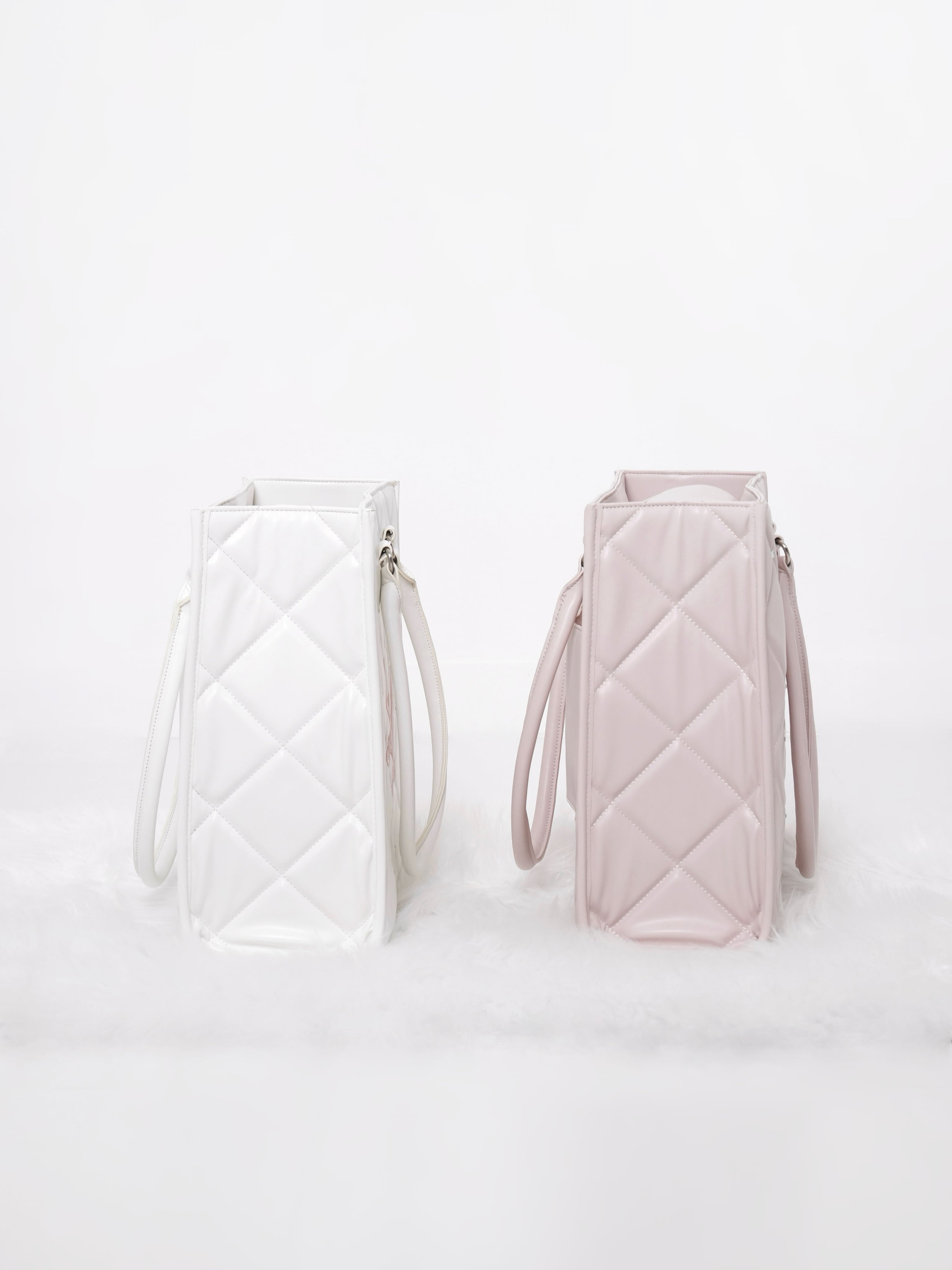 ♥4日間限定受注♥Lumignon quilting tote bag【ホワイト/ピンク】※10