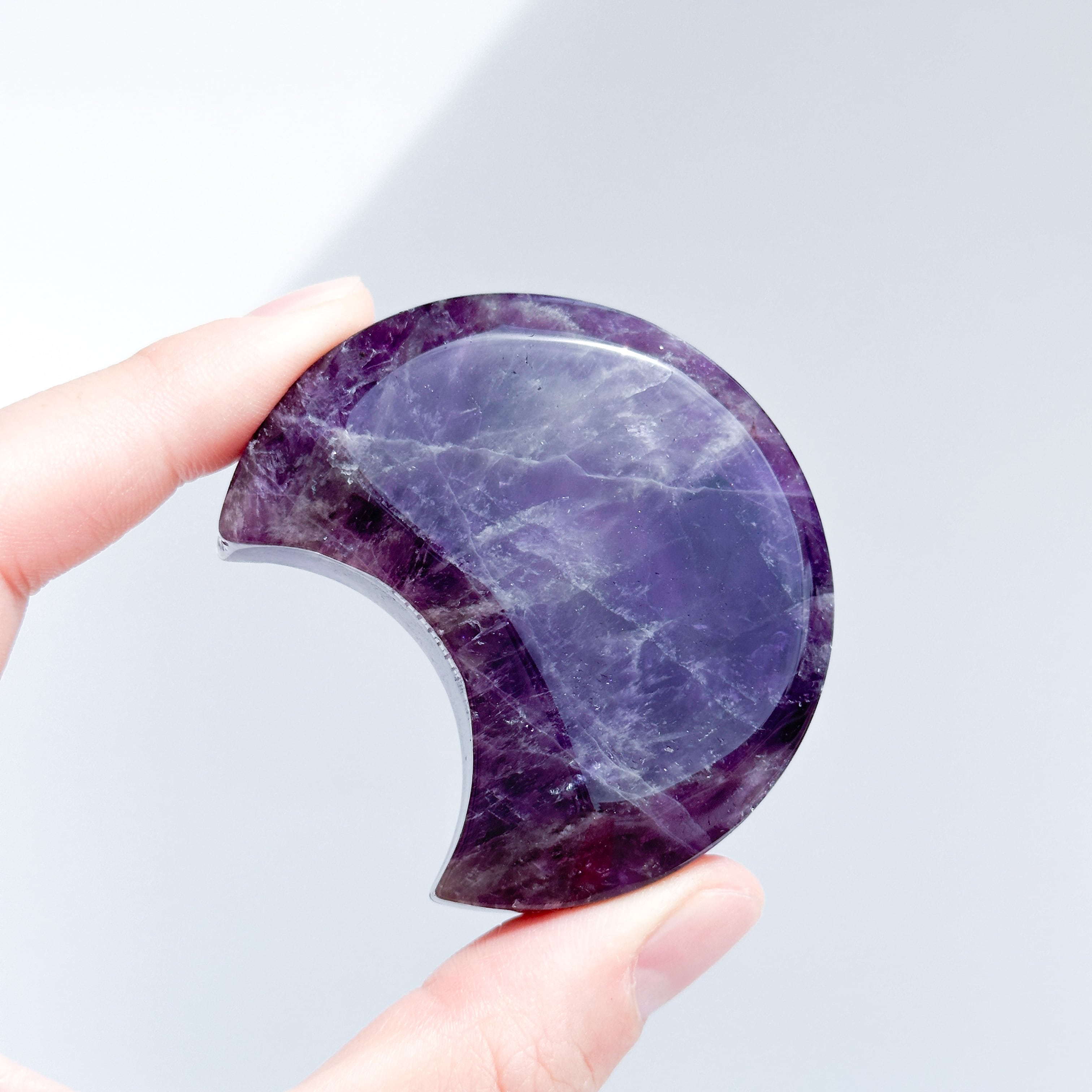 ドリームアメジスト月型のうつわ01◇ Dream Amethyst ◇天然石・鉱物