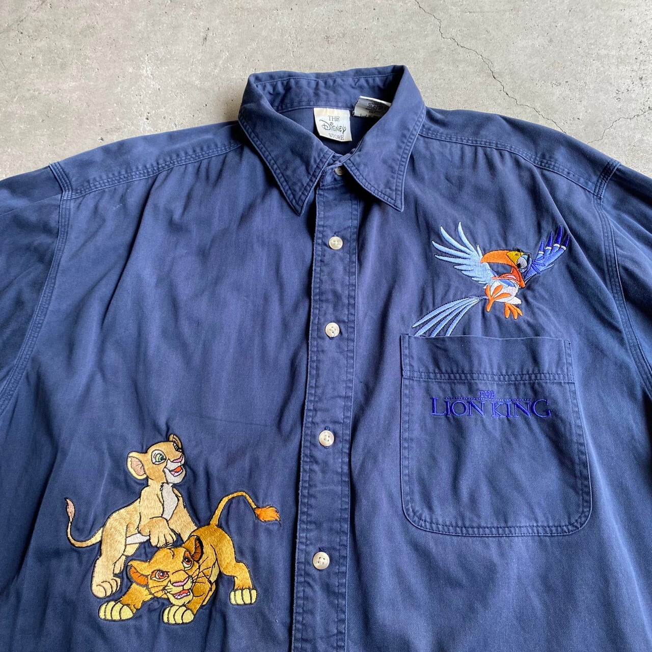 90年代 THE DISNEY STORE ディズニー ライオンキング 刺繍 長袖