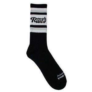 Rough Well Logo SOCKS (BLK/WHT)