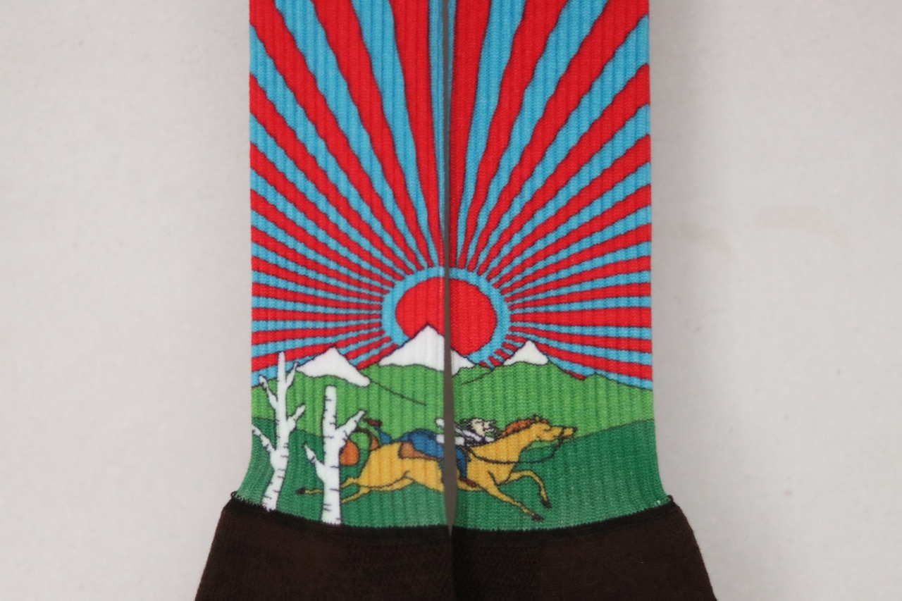 山の耳「午年」ウインタープリントソックス