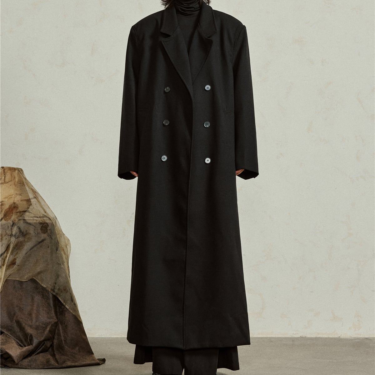 ダブルブレストロングコート コート 10074