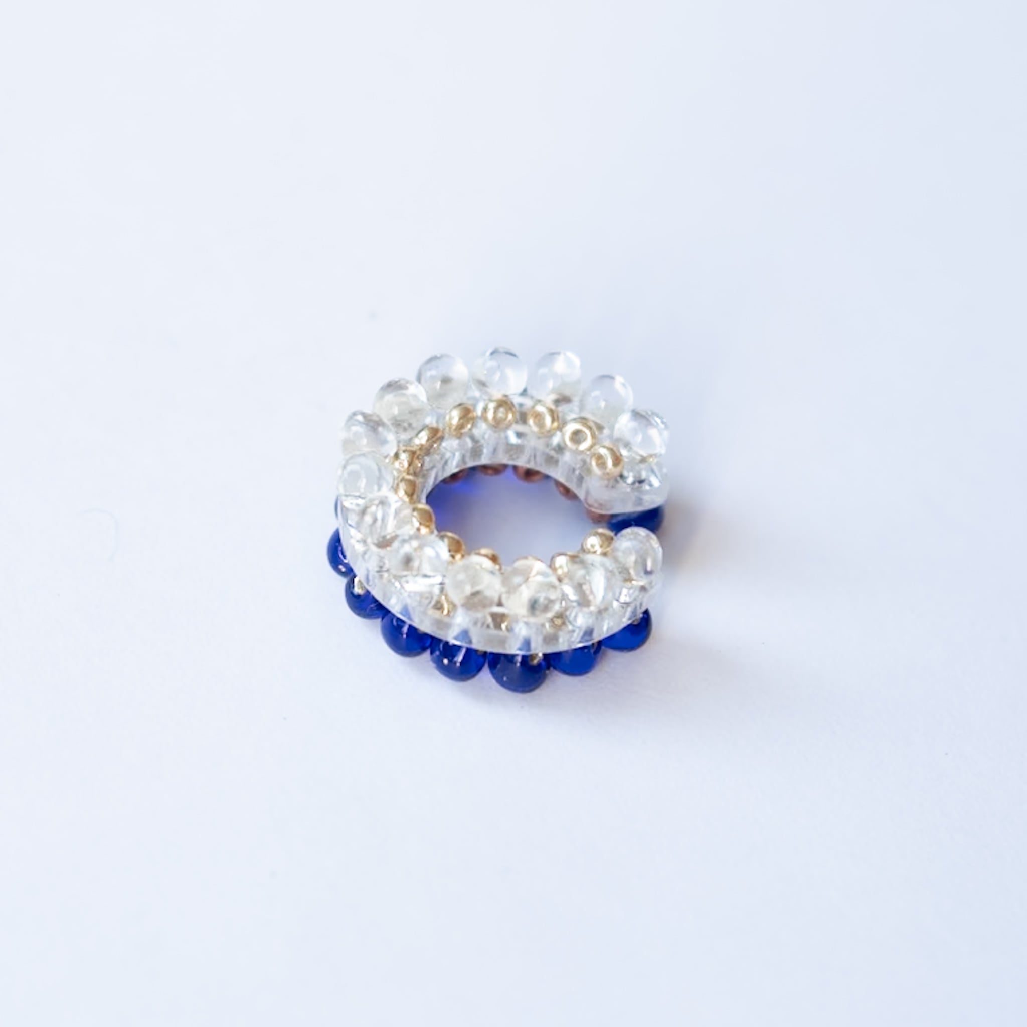 puzzle ring ear cuff bicolor [05]