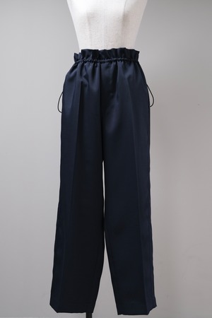 【KOTONA】shirring wide pants - navy