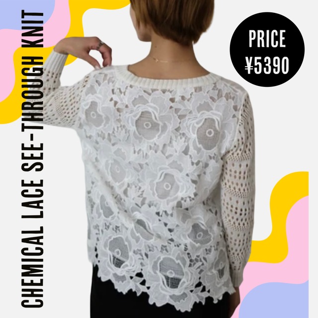 Chemical lace see-through knit