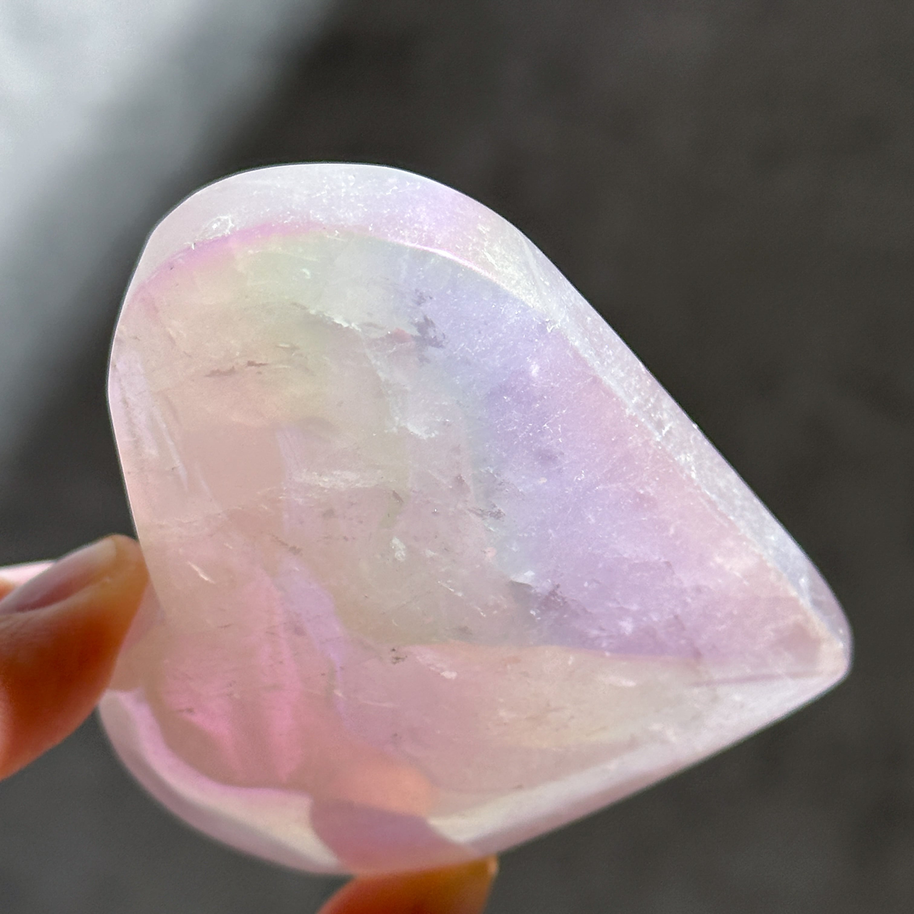 ♡エンジェルオーラローズクォーツ ハート44♡ Angel Aura Rose Quartz