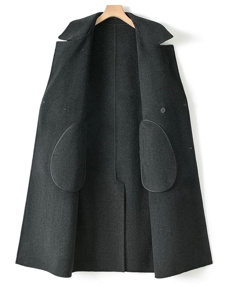 remer ウールオーバーサイズロングコート ブラック Mサイズ remer コート ジャケット WOOL OVERSIZE LONG COAT (3way) / ウール
