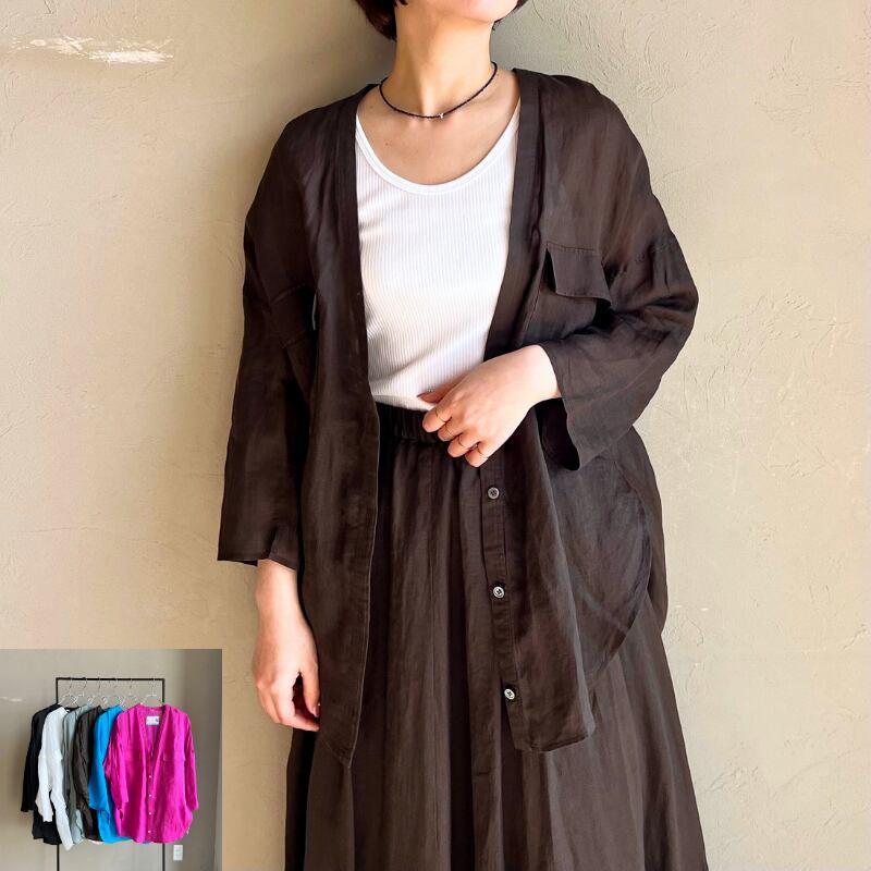 《 5/11(日)まで限定販売 》【 PASSIONE 】ラミーノーカラーシャツ