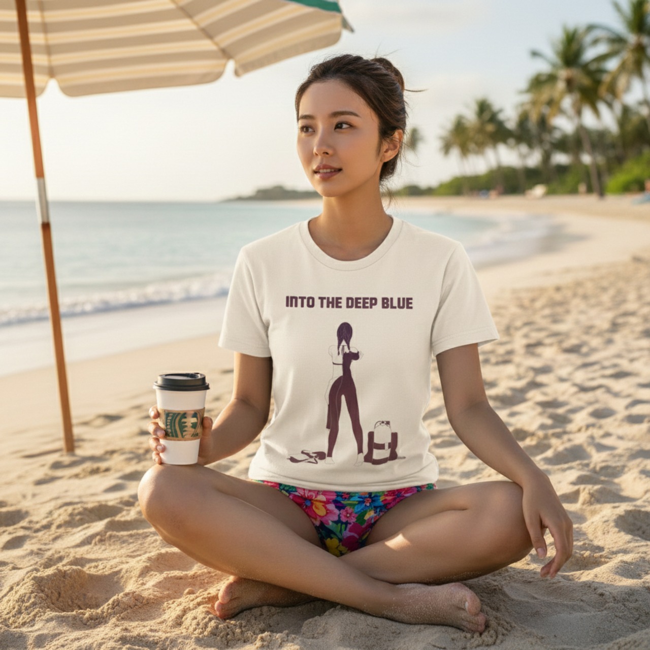 INTO THE DEEP BLUE-Tシャツ(バニラホワイト) - 6