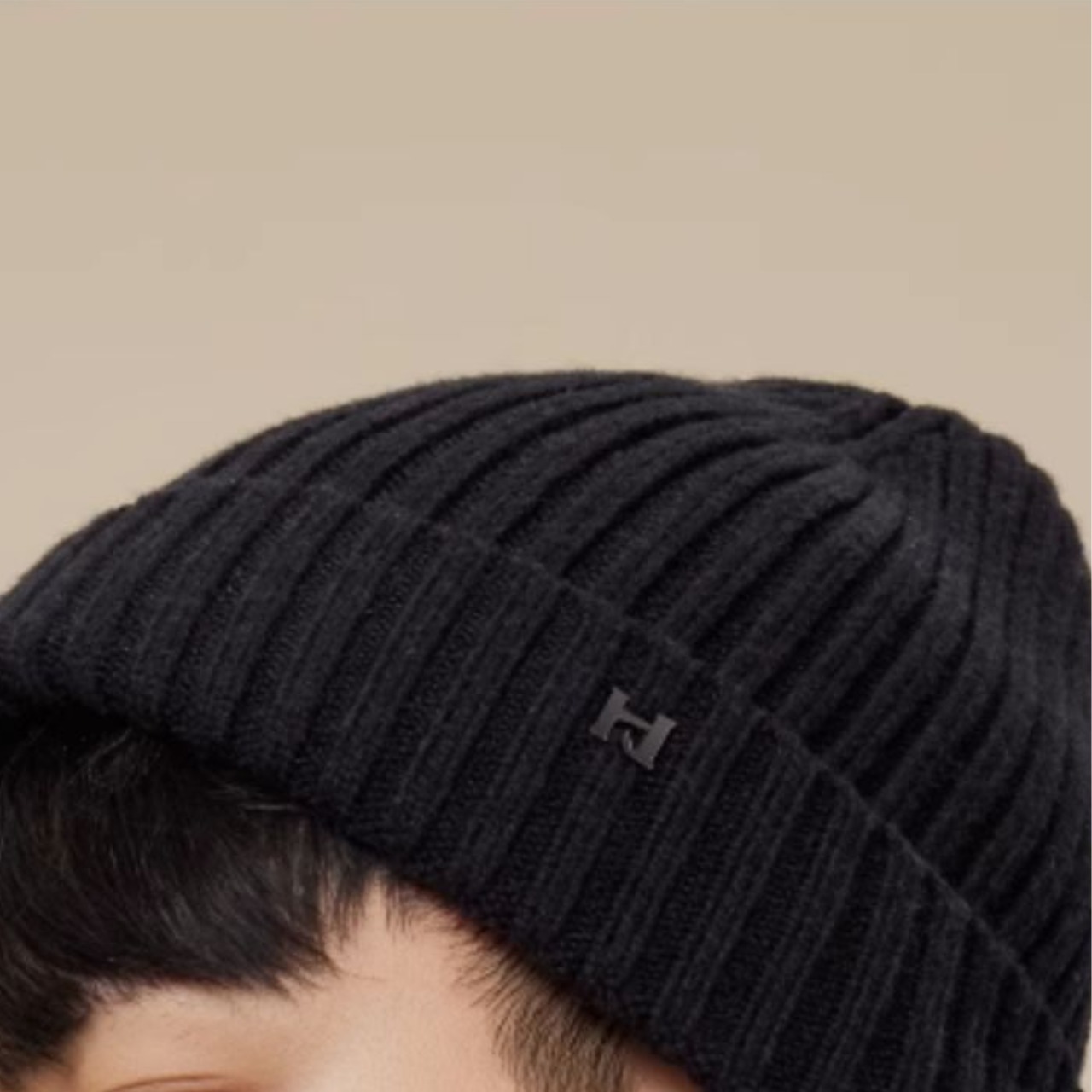 折り返しデザインニット帽 af0145