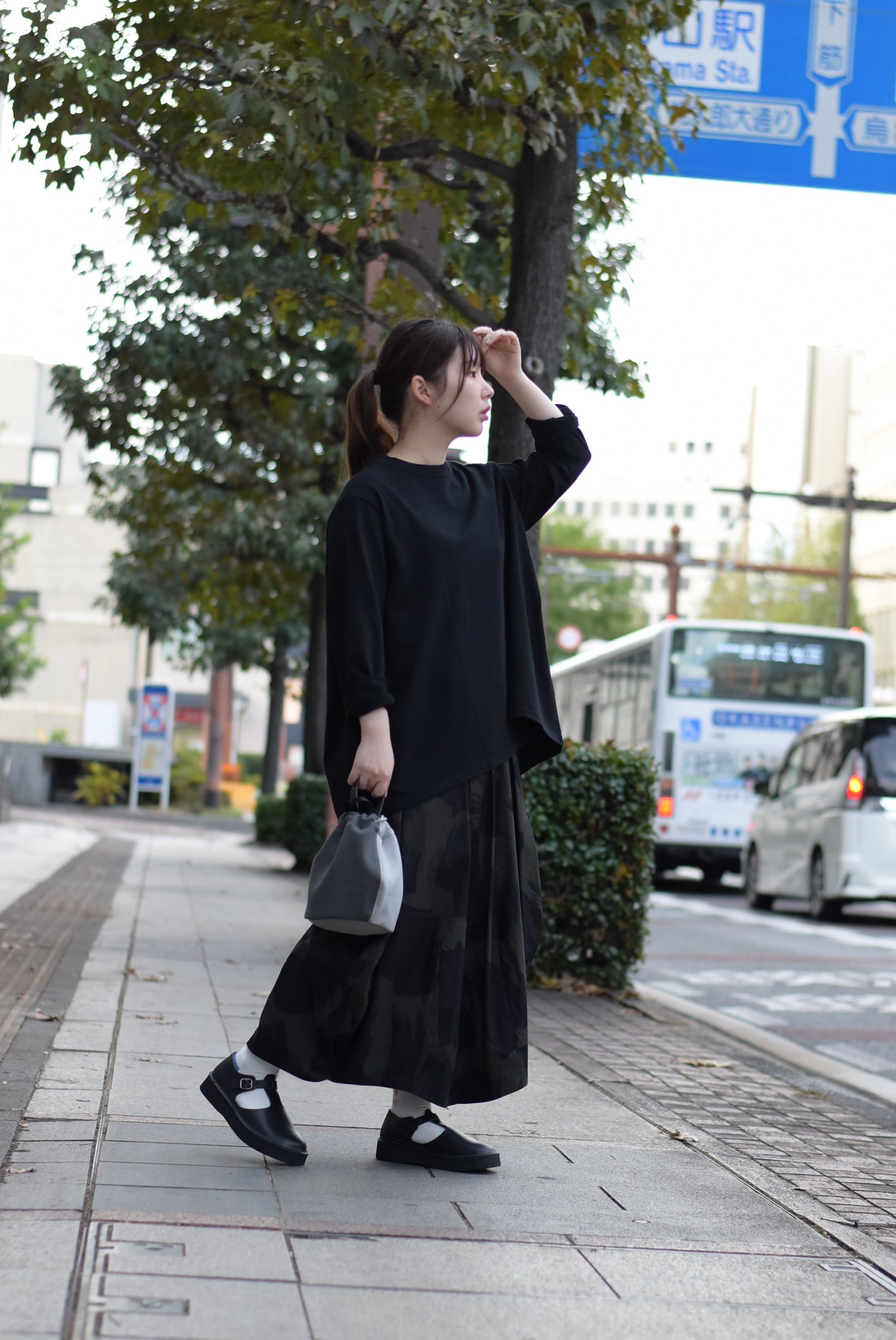 HAVERSACK】Square Blush Print Balloon Long Skirt | theater(シアター)
