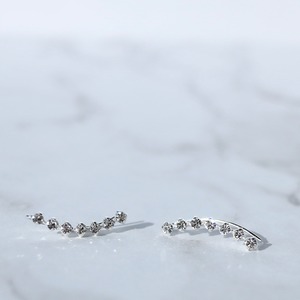 輝く小粒ラインストーンイヤーカフ