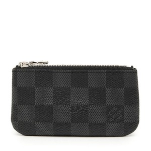 ルイ ヴィトン ダミエ グラフィット ポシェット クレ コインケース 小銭入れ N60155 ブラック PVC レザー メンズ LOUIS VUITTON 中古