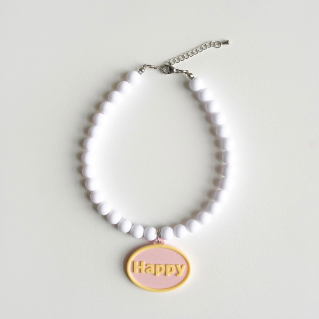 【予約】Pet Necklace Beads｜Peach Lemon