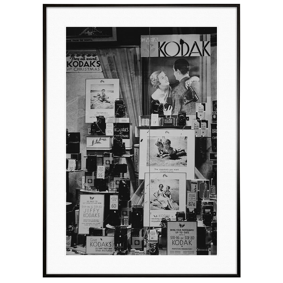 アメリカ写真 1930年頃 コダック販売店のショーウィンドウ インテリア
