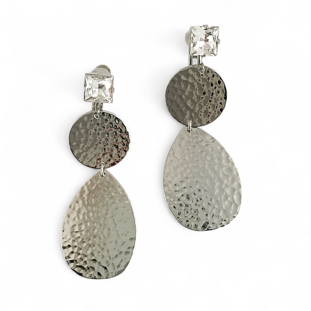 Geometric プレートイヤリング＆ピアス【TER-322-GO, SI】