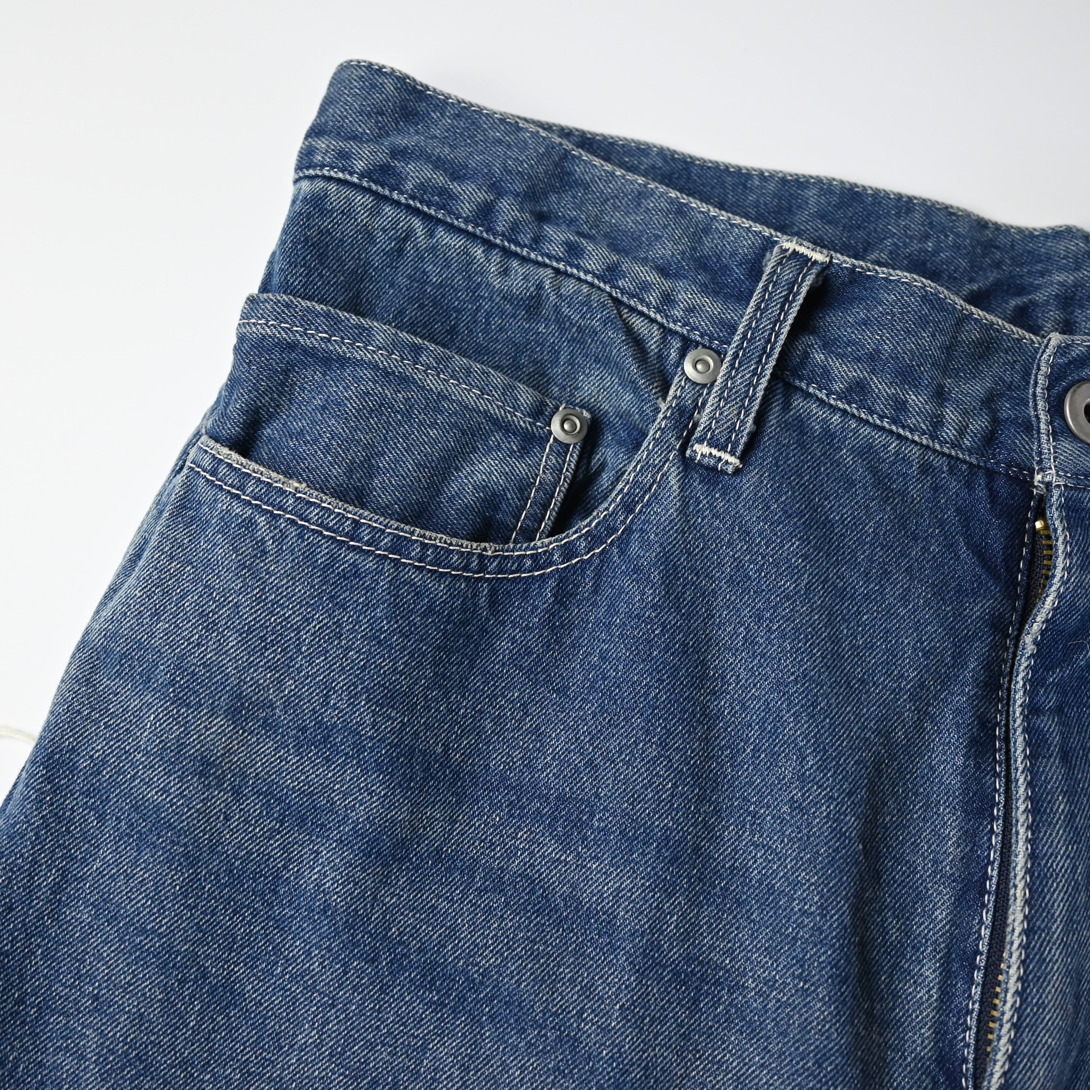KUON / Sashiko Mended Denim Trousers | GANKO