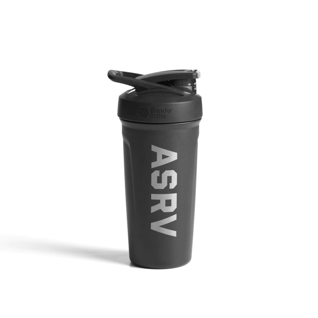 【ASRV】ASRV X BLENDER BOTTLE® STRADA™ 断熱ステンレスシェーカーボトル- BLACK “CLASSIC”