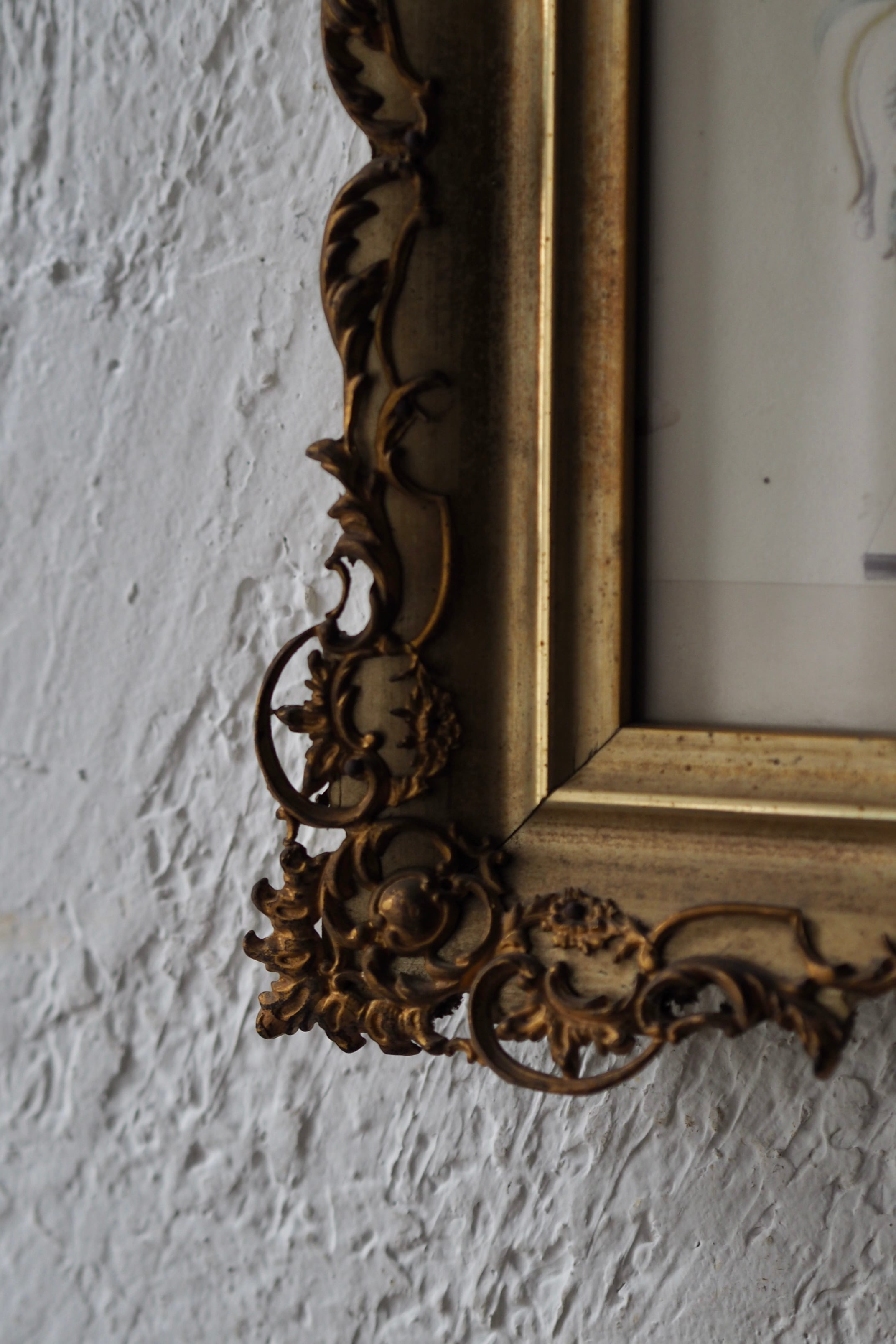 壺と花 オルモル装飾額 No.2-antique gilt bronze frame