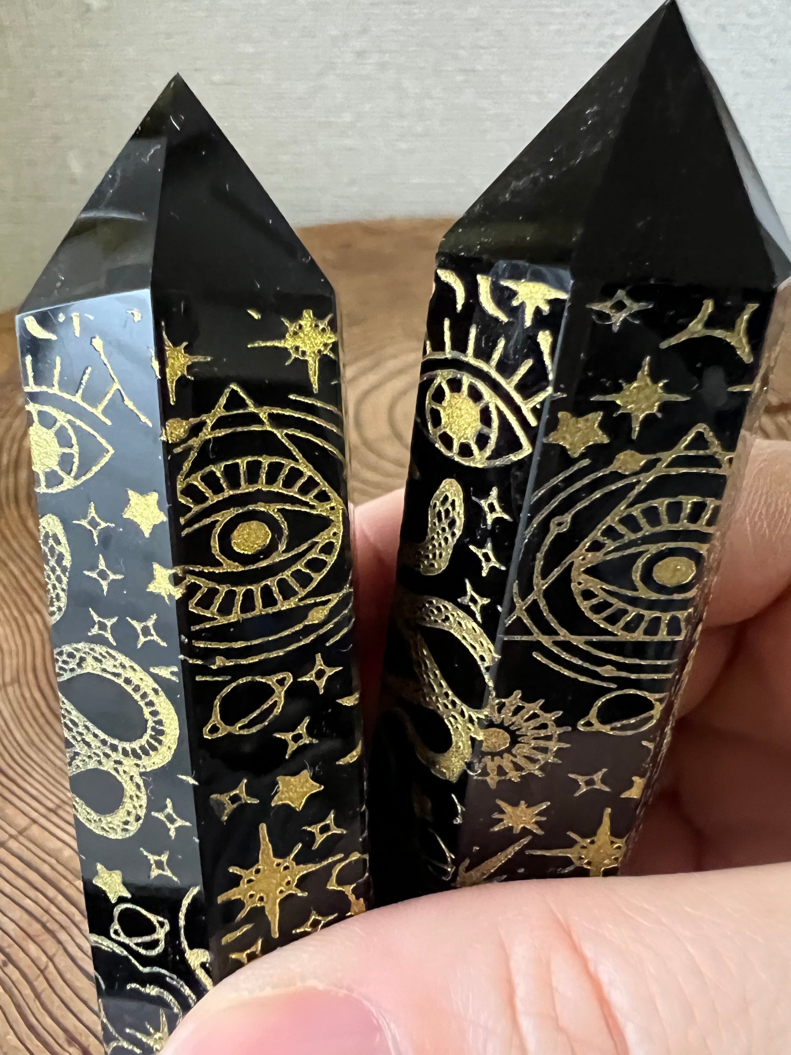 在庫追加【あなたの守護神】オブシディアン ポイント モチーフ入り