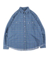 【#Re:room】CHECK STITCH BIG DENIM SHIRTS［RES092］