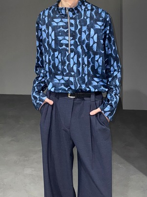 art half zip pullover / blue