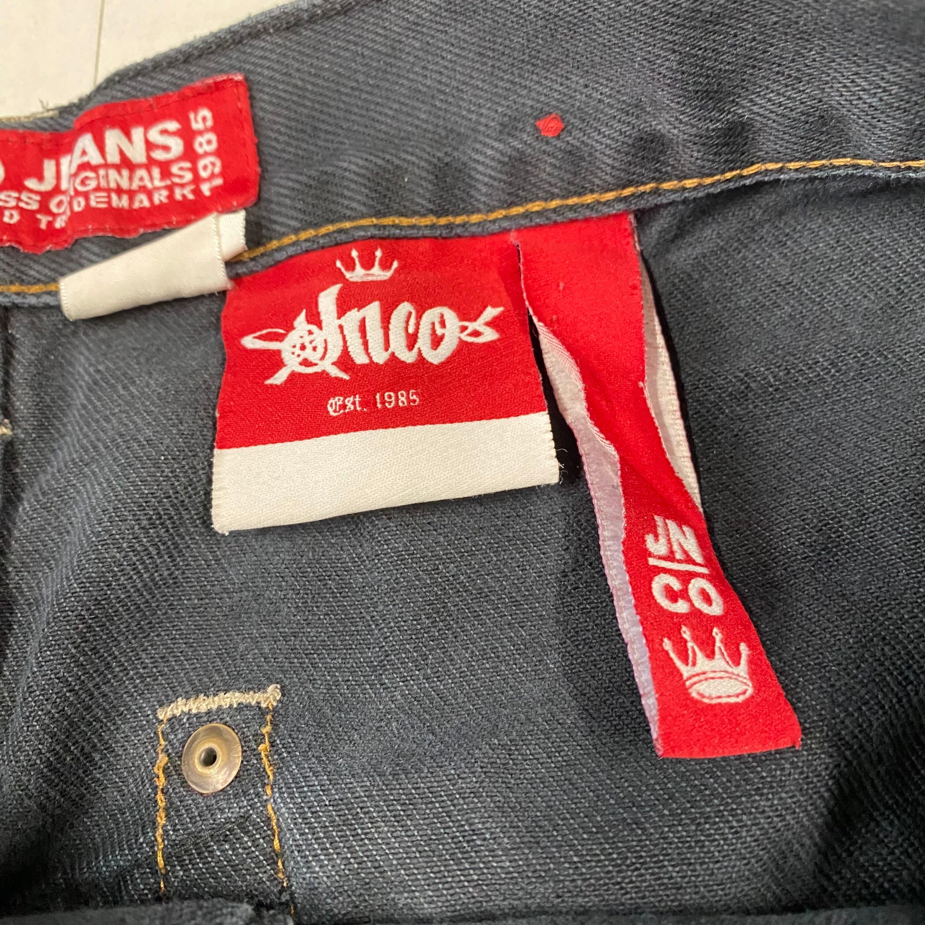 【匿名配送】JNCO JEANS ブラックデニム 刺繍 hiphop