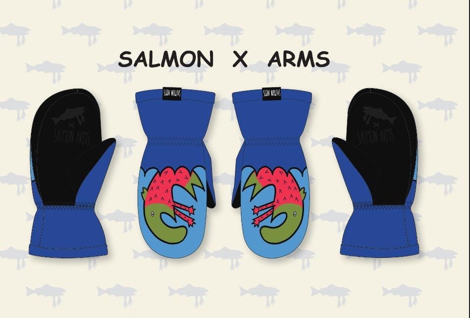26-27 SALMON ARMS TEAM MITT SALMON X ARMS