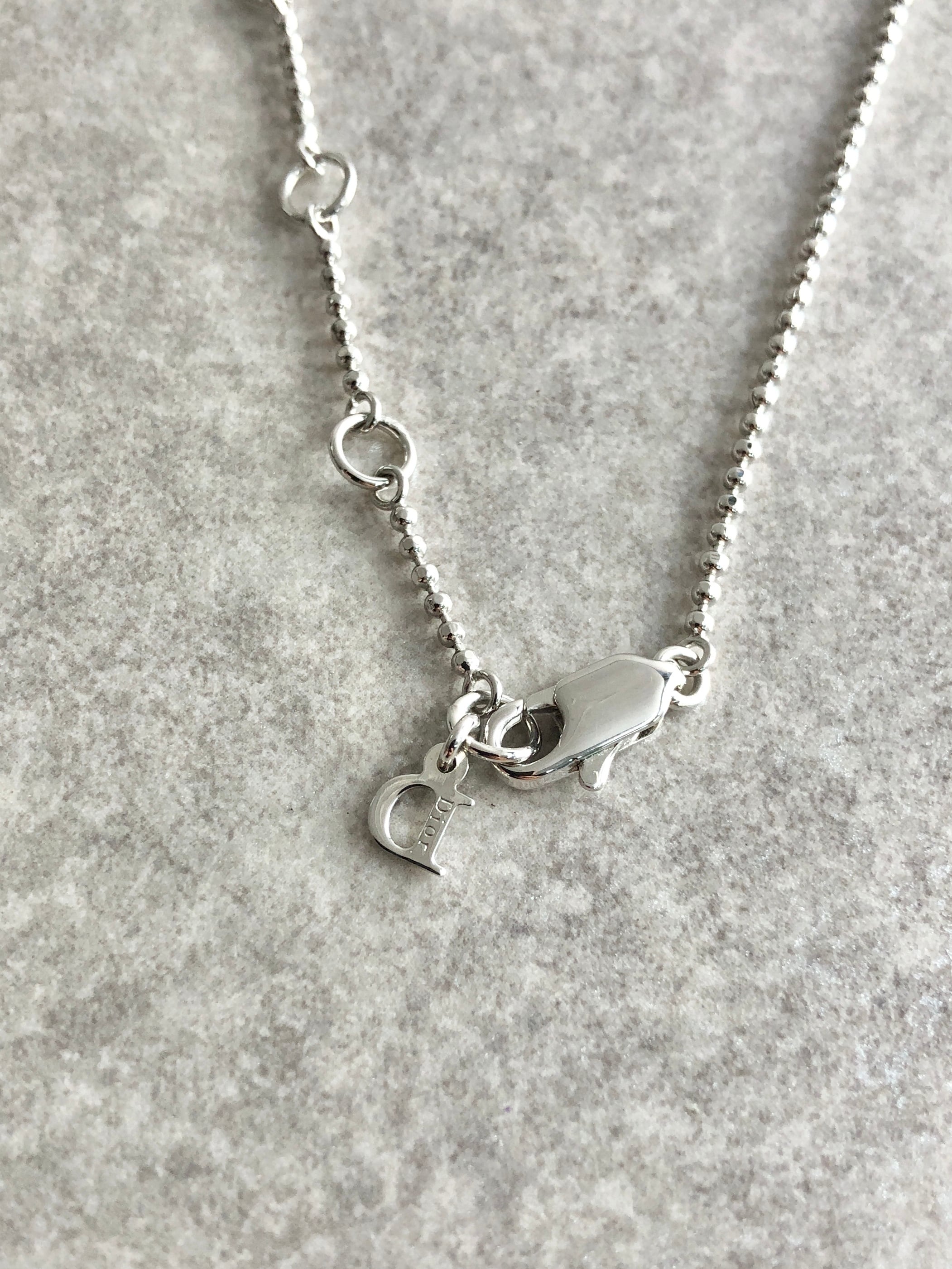 Christian Dior クリスチャン ディオール ネックレス シルバー DIOR