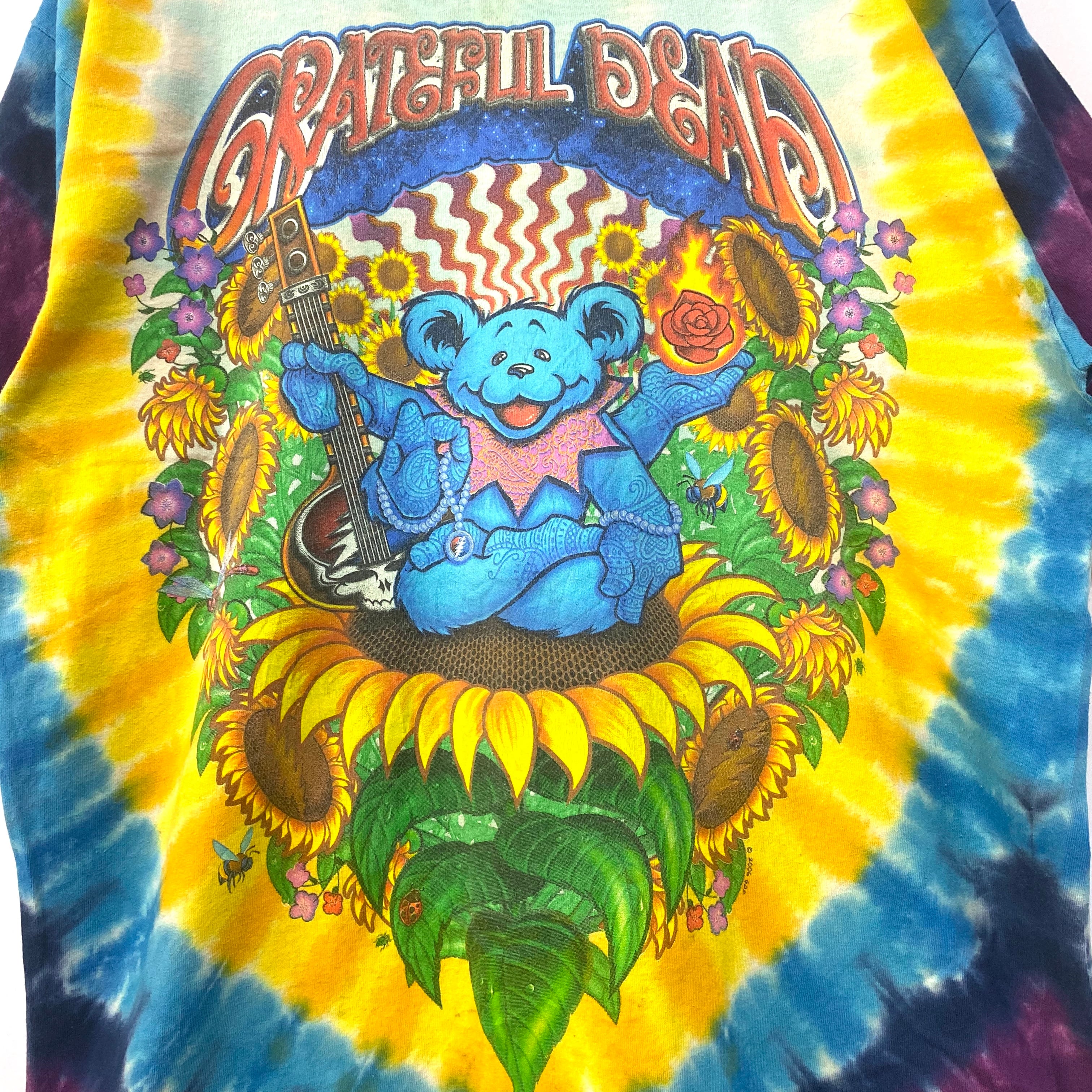 GRATEFUL DEAD グレイトフルデッド バンドTシャツ タイダイTシャツ LIQUID BLUE デッドベアー メンズL 古着【Tシャツ】 |  cave 古着屋【公式】古着通販サイト