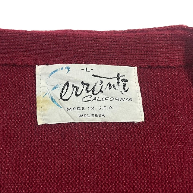 60's~ Acrylic knit cardigan