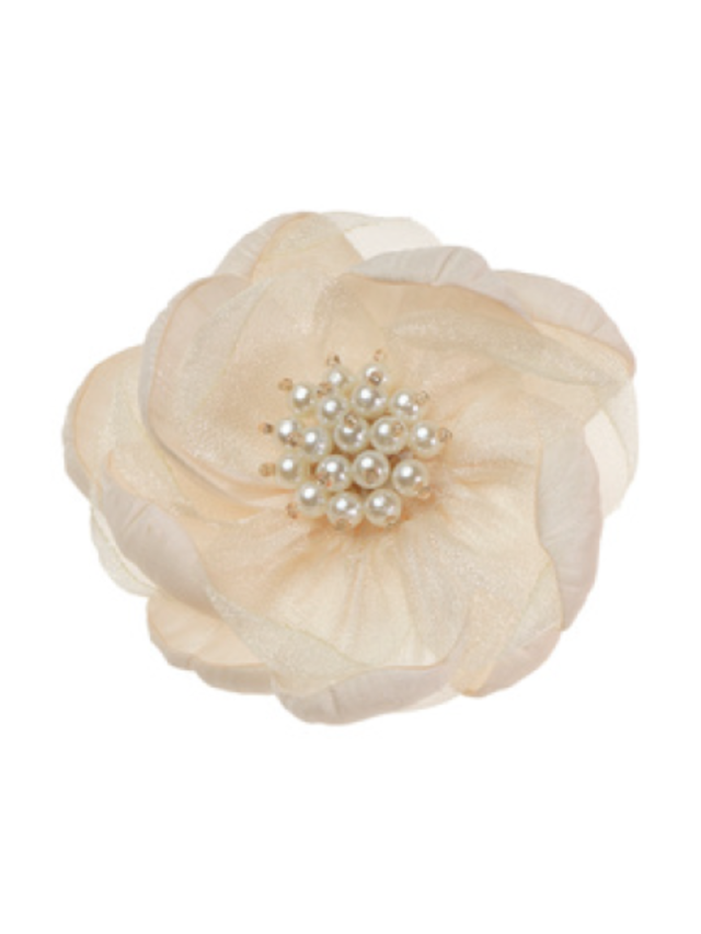 【TEO I'm COOL】IVORY PEARL FLOWER clip bijoux