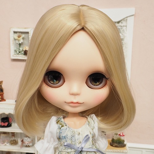 ネオブライス ウィッグ センターパートロブ シャンパンゴールド 10インチ/ドール Blythe Pulip プーリップ