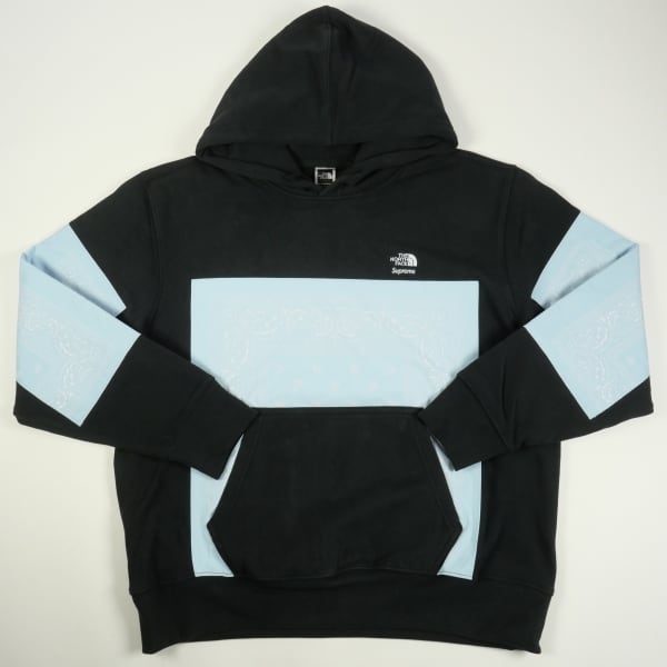 L supreme north face パーカー 黒