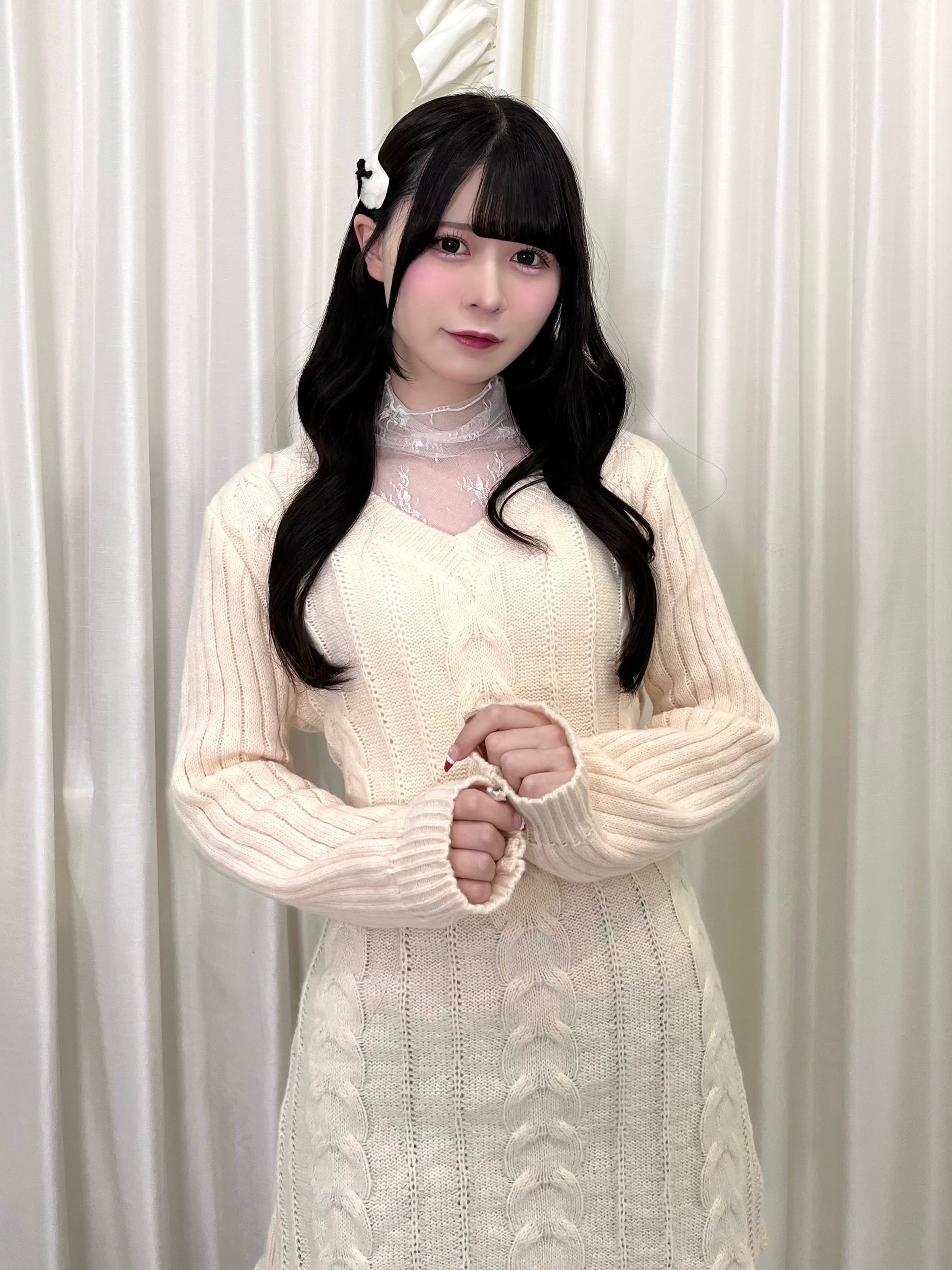 M me eme Cable knit layered onepiece Cable Knit Jumpsuit Dark Grey