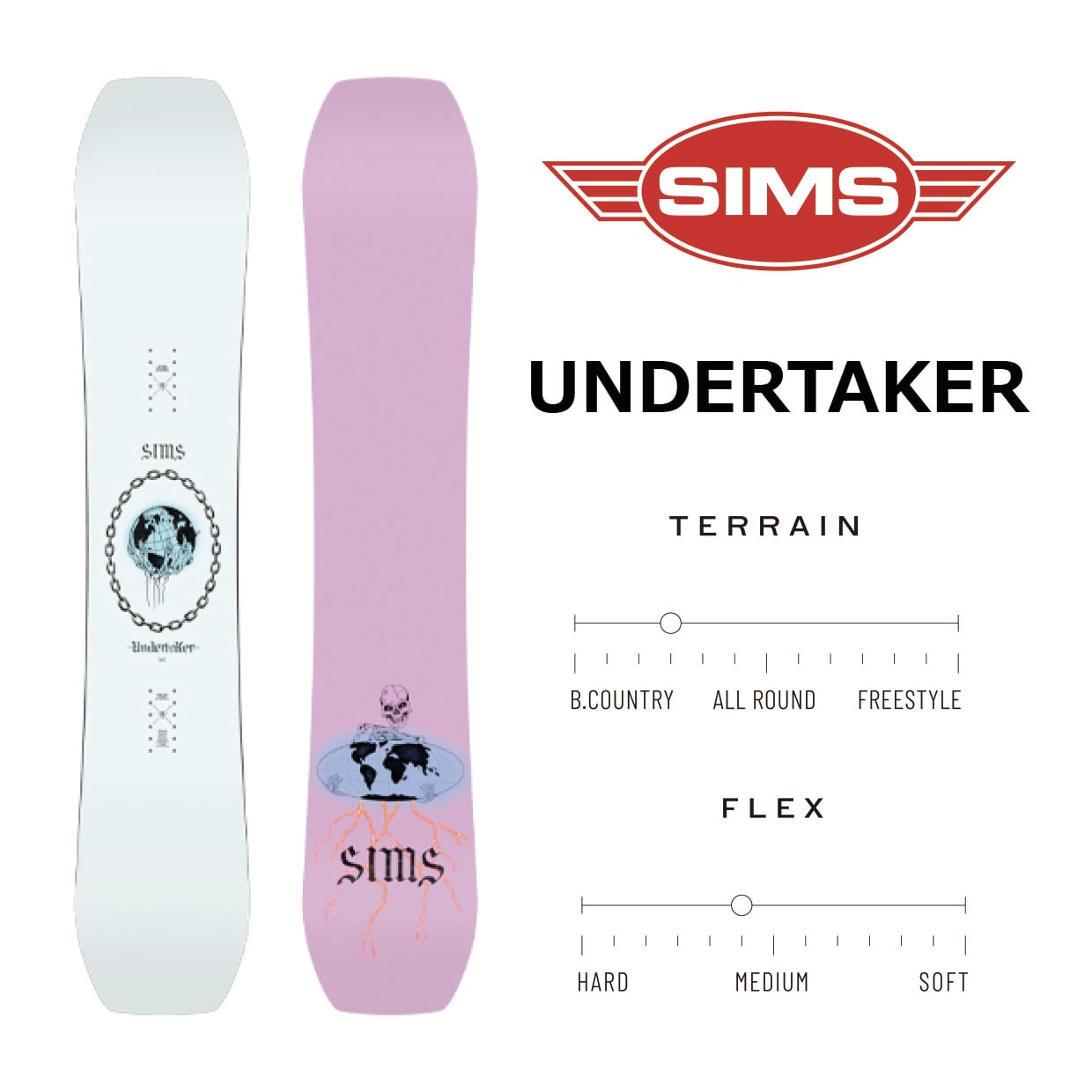 SIMS シムス スノーボード  UNDERTAKER 154cm
