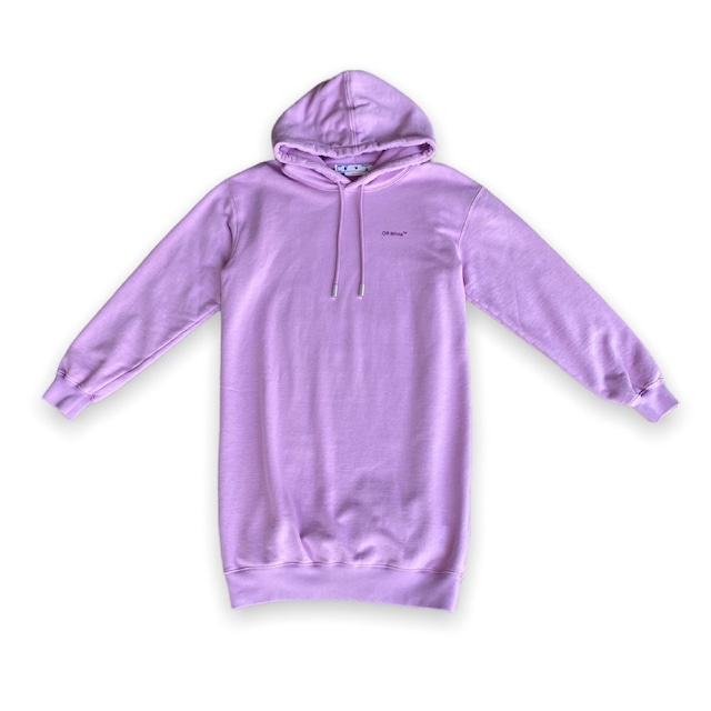 OFF WHITEDIAG HOODIE SWEATSHIRT DRESS LILAC