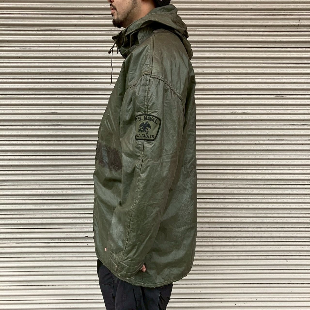 60s 米軍 実物 カデットパーカー ウェットウェザーパーカー XL