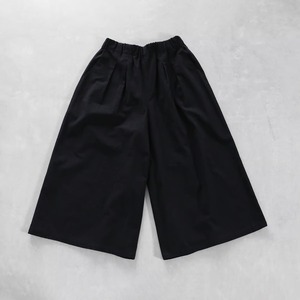 HUIS / やわらかシーチングコットンスカートパンツ - ブラック