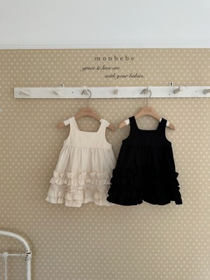 【予約】monbebe Mono frill one-piece