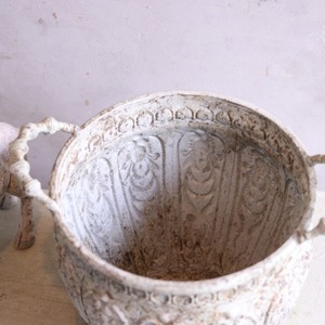 mondimanche 植木鉢　デコレハンドルサークルMW｜シャビーシック　寄せ植えして飾ると素敵なガーデンになる　UF630