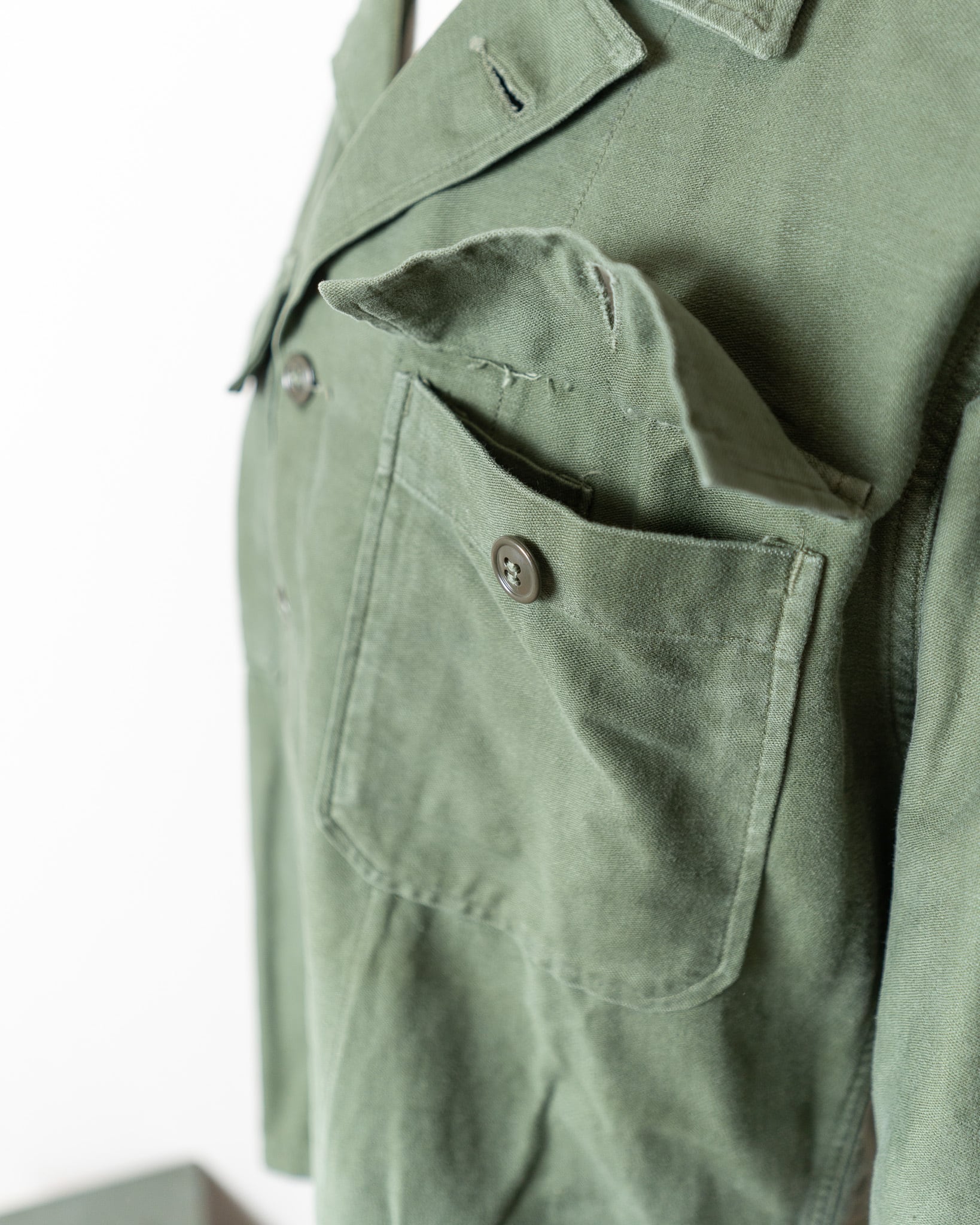 SMALL】U.S.Army 60's OG-107 Utility Shirt Cotton100％ 