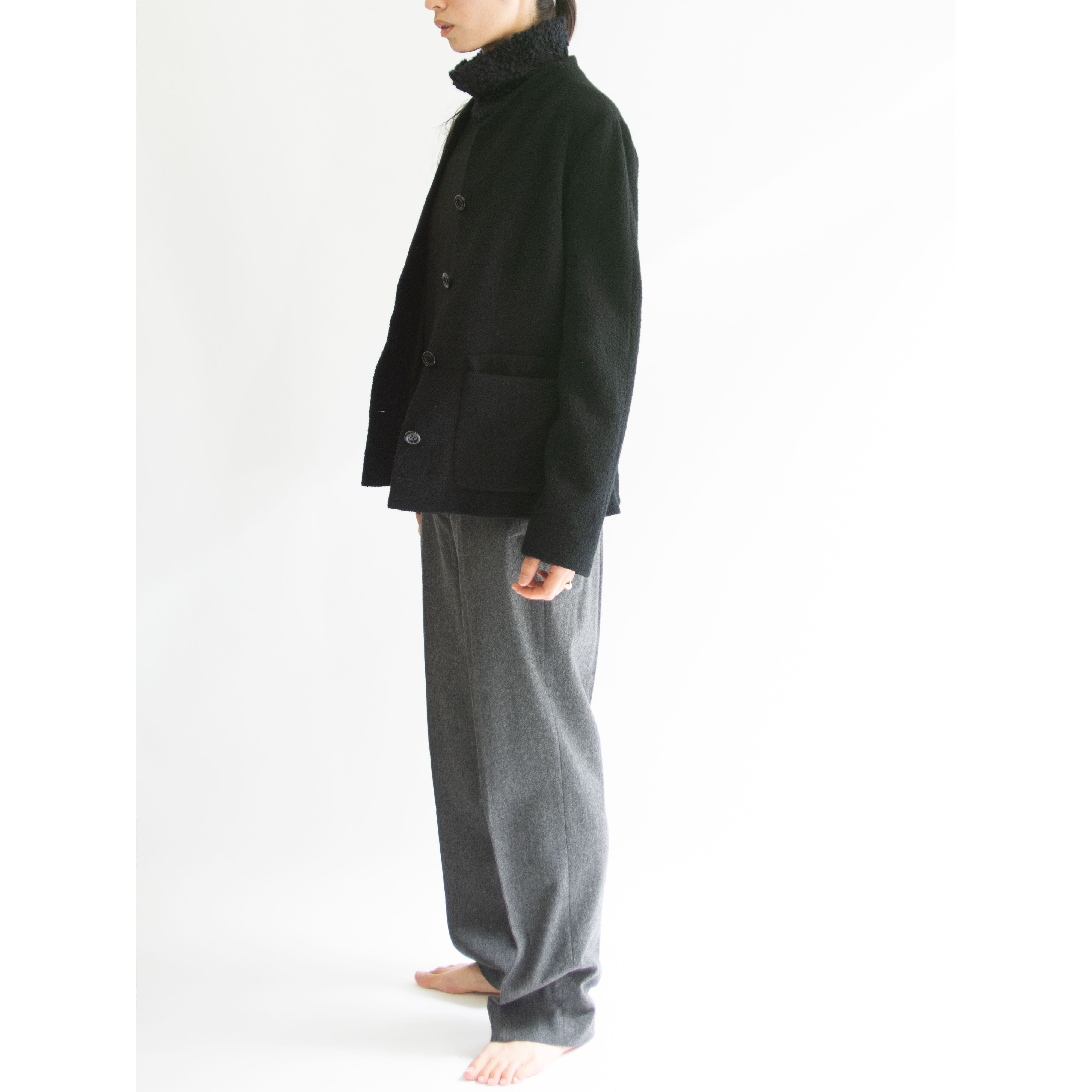 【RICHARD VOINNET】Made in France Wool Collarless Jacket(フランス製 ノーカラーウールジャケット)