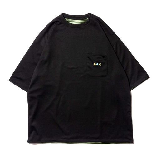 DEMARCOLAB｜REVERSIBLE VENT TEE -Green/Black-