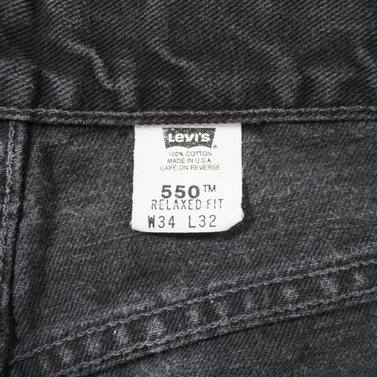 Levi's 550 black denim "made in USA" W32L30相当 古着 - 7