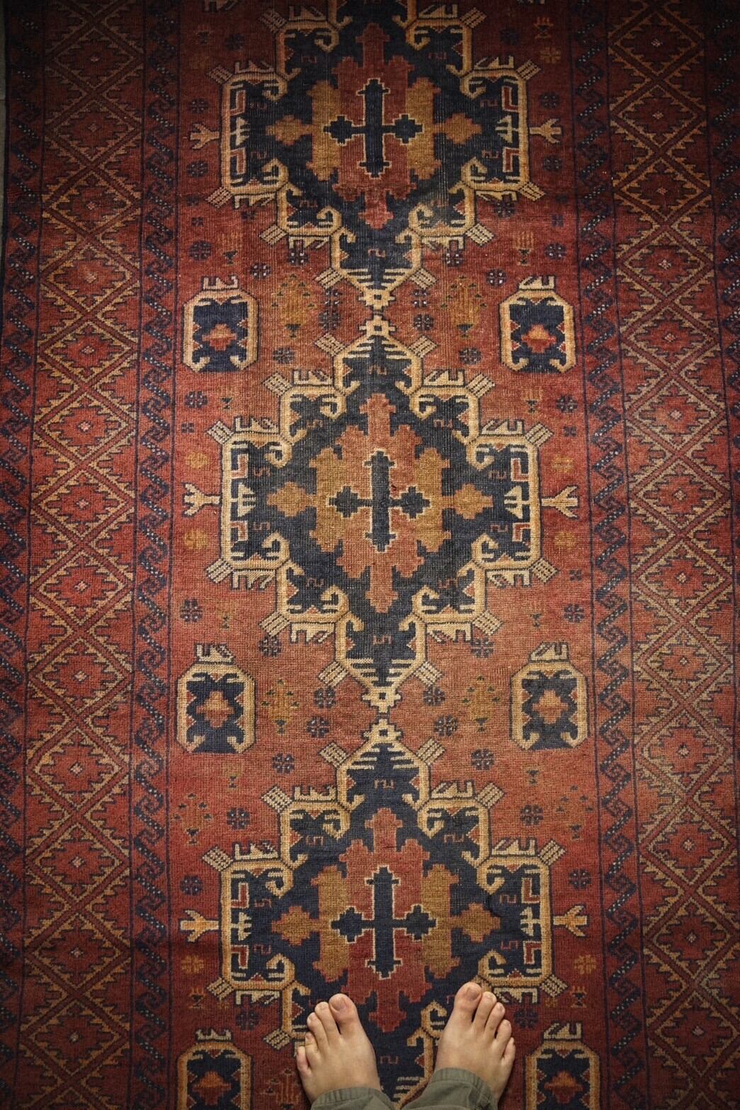 1159-Vintage Baluch rug