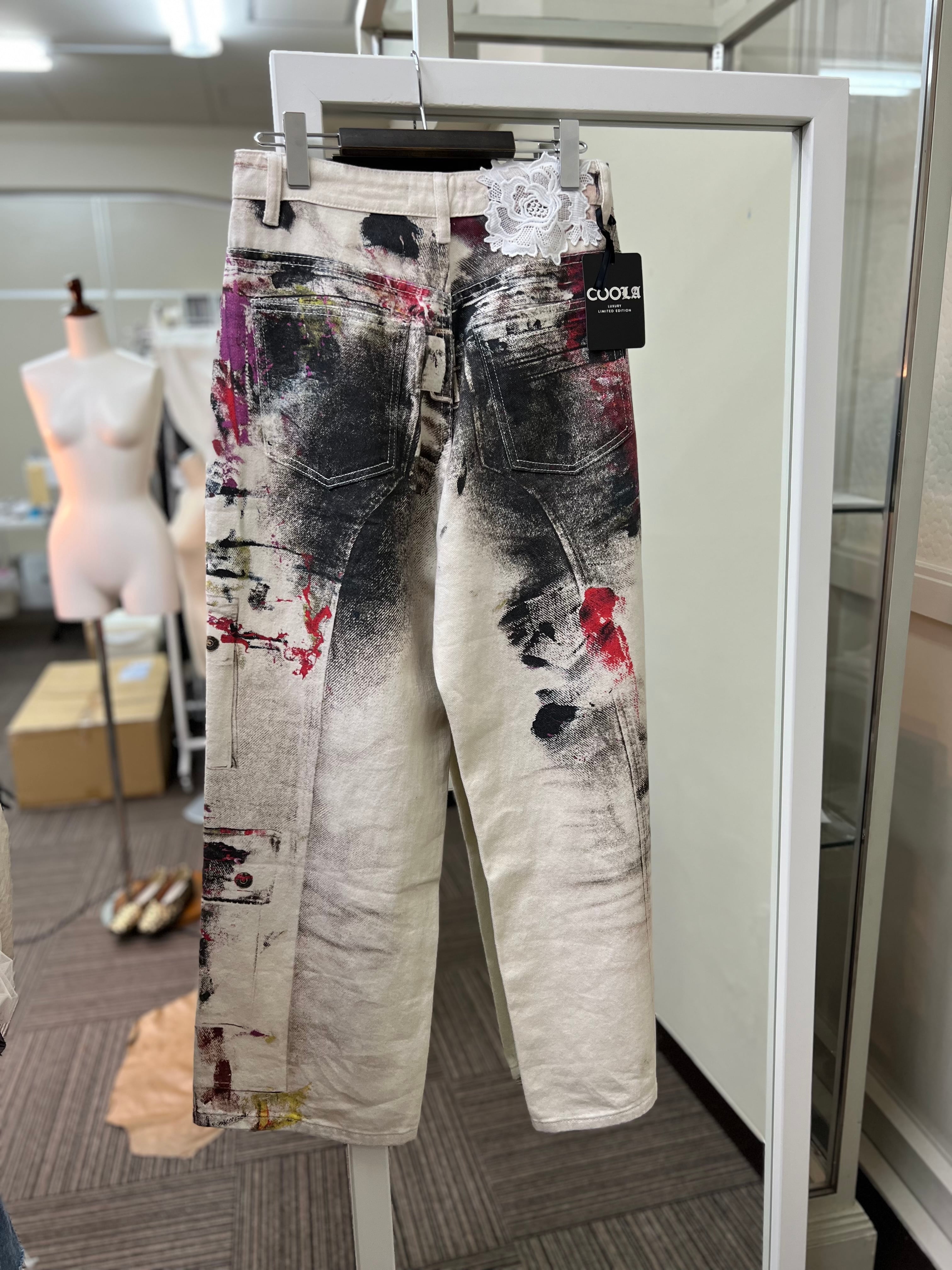 予約販売【 COOLA 】Paint Vintage Wide Pants (CQ-48044) 3月入荷お