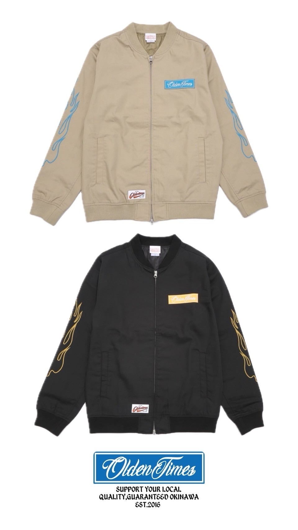 新作/2色展開】BOX LOGO T/C STADIUM JACKET | OLDENTIMES OKINAWA